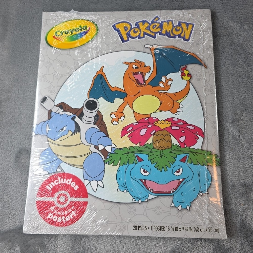 PokéMon: (2023) Crayola 28 Coloring‎ Pages + Poster New Sealed